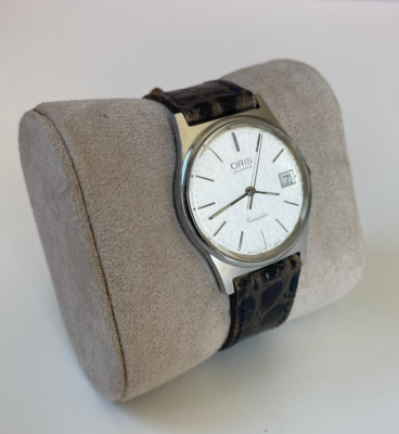 ORIS versailles Hand Watch Mens Vintage Silver Casual Quartz 1980s