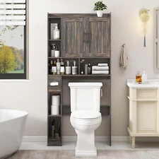 Over the Toilet Storage Cabinet, Farmhouse Storage Cabinet over Toilet with Barn
