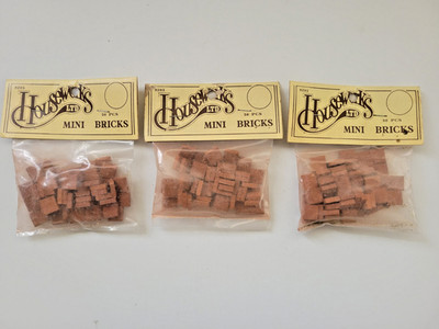 Houseworks Genuine Kiln Fired Red Model Bricks 8205 (Lot of 3) 150 Total Pieces