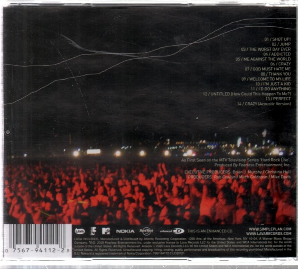 Simple Plan MTV Hard Rock Live CD Europa Lava 2005 7567941122 - Bild 2 von 2