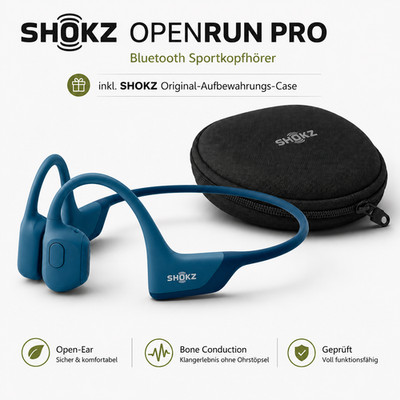 SHOKZ OpenRun Pro Bluetooth Sportkopfhörer Bone Conduction inkl. Gratis Geschenk