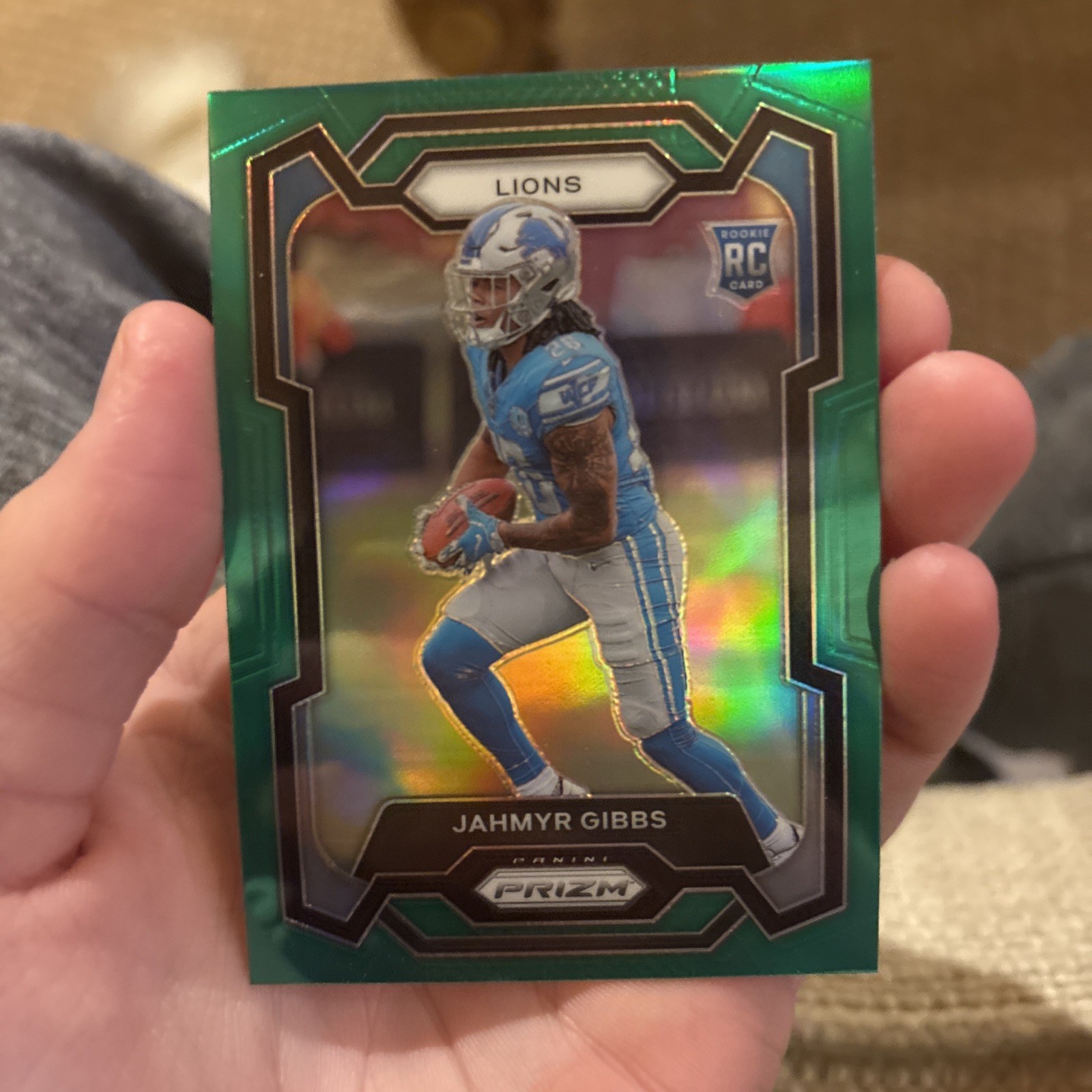 2023 Panini Prizm - Rookies Jahmyr Gibbs #331 Green Prizm (RC)