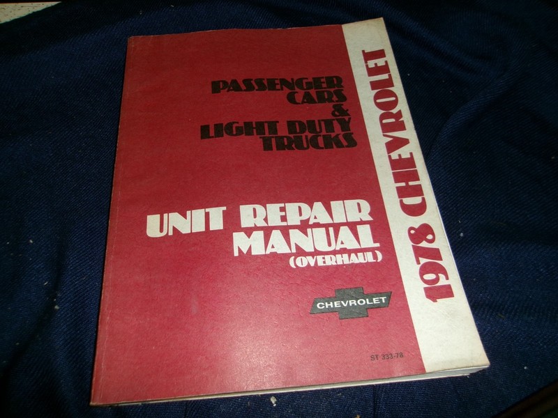 1978 chevrolet car light duty truck shop manual