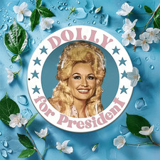 Room Tin Metal Signs Home D cor Dolly Parton For President 2D Printed Iron Wall