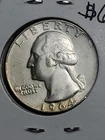 1964 P Silver  Washington Quarter 25c 90% Silver ,  Fast Ship 🚢