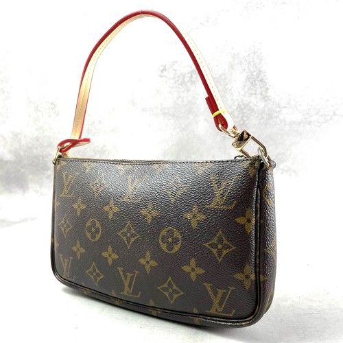 Louis Vuitton Pochette Accessoires Hand Bag PVC Leather M51980 Monogram 119-0804