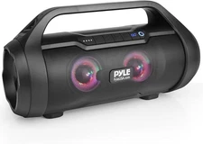 Pyle Bluetooth BoomBox Speaker System - Portable W/Built-in RGB Lights