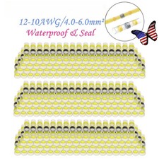 200Pcs Solder Seal Sleeve Heat Shrink Waterproof Wire Connectors Butt Terminals