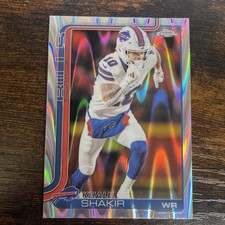 2025 Topps Chrome Football  Khalil Shakir Raywave Refractor