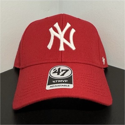  47 New York Yankees Adjustable Cap Hat Red/White Major League Baseball MLB