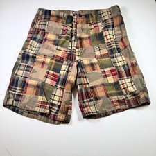 US Expedition Madras Patchwork Men s Shorts 36 Vintage Preppy