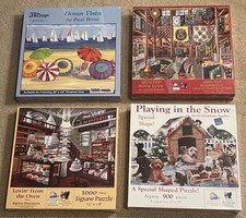 Lot Of (4) SunsOut & Heritage 1000 Count Puzz...