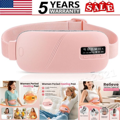 #ad #ad Electric Heating Menstrual Vibration Pad Belt For Period Pain Relief Cramps USB $15.95