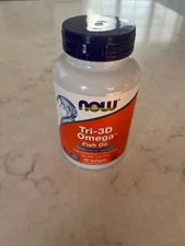 NOW FOODS Tri-3D Omega Fish Oil 90 Softgels Supplement best by: 02/26 Vitamins