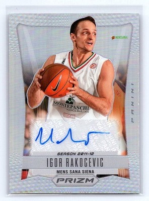 Igor Rakocevic 2023-24 Panini Prizm EuroLeague #PRS-IGO Retro Auto Silver Prizm