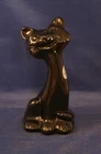Fenton Happy Cat Figurine 6 " tall shinny Black 2010