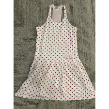 Vintage 80s GUESS By Georges Marciano Polka Dot Tank Dress USA White Red Cotton