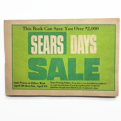 #ad Vintage Sears Roebuck Ad Advertisement SALE Catalog Booklet Unknown Year $24.99