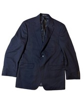 Lauren Ralph Lauren Wool Blazer 38R Navy Classic Preppy Tailored Jacket