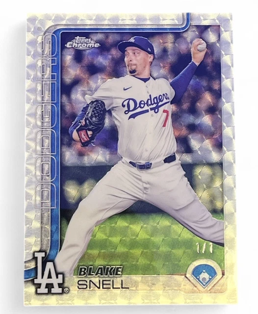2025 Topps Chrome Blake Snell 1/1 SUPERFRACTOR Los Angeles Dodgers #175 🔥🔥🔥