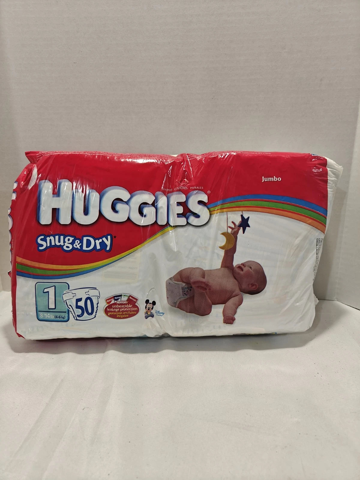 Vintage 2004 Huggies Snug &Dry Size 1 Disney Baby Pattern 2004