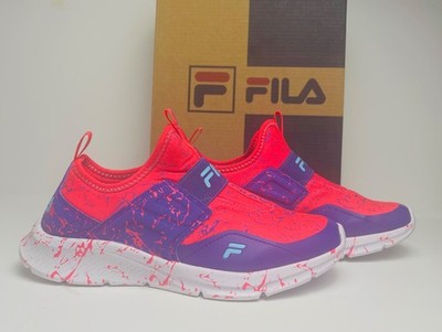 Girls FILA Landbuzzer Speckle Hot pink/Purple sneaker slip-on shoe 13 3 4 5 $50