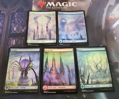 MTG. Phyrexia All Will Be One. Foil Basic Land Set. 1 Of Each. Pack Fresh 
