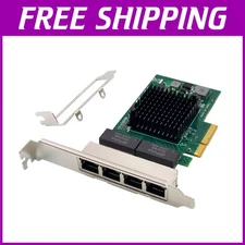 High-Speed Quad-Port PCIe Ethernet Adapter for Data Center and Enterprise Use