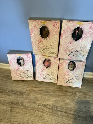1995 Mattel Barbie My Fair Lady Collection Complete Set of 5 Dolls NRFB