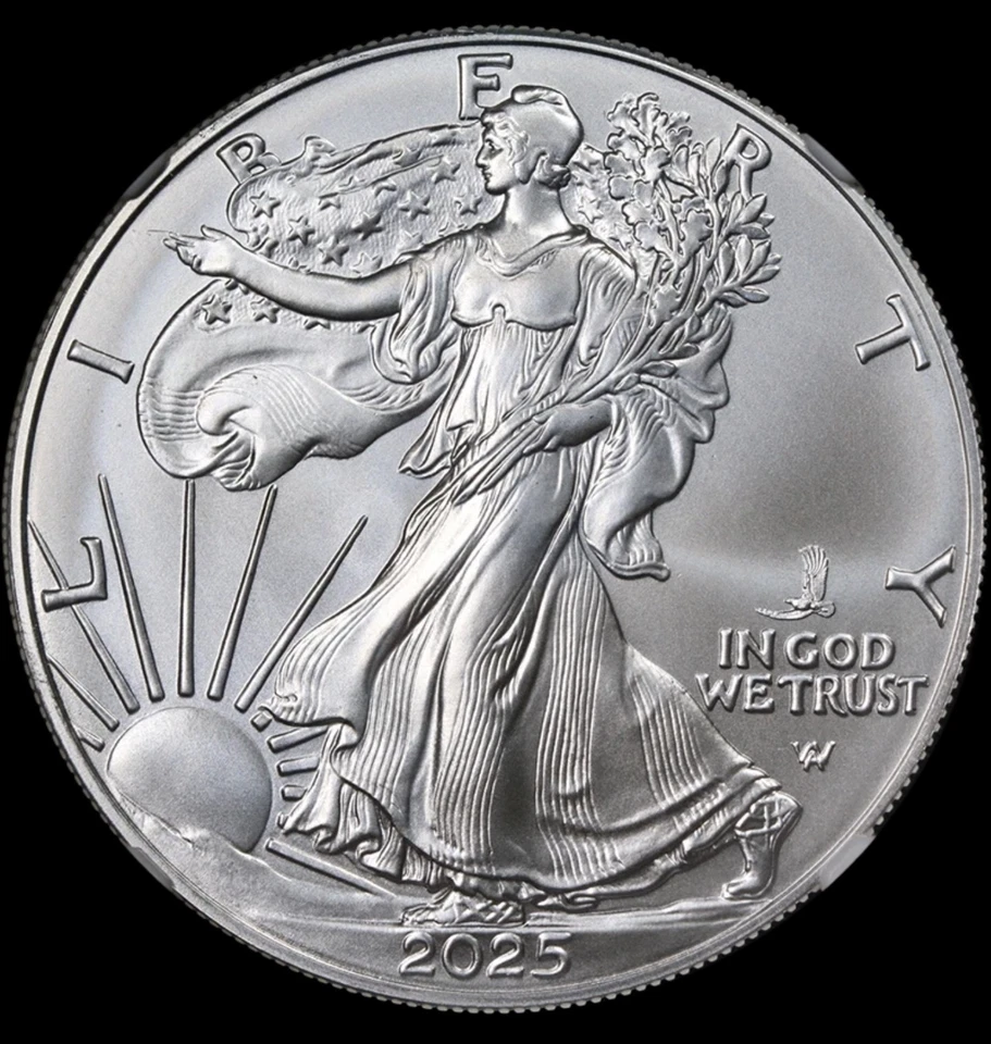 2025 (P) $1 American Silver Eagle First Eagle Privy - (BU) Mint Tube Of 20 - Image 2 of 4