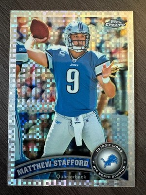 2011 Topps Chrome Matthew Stafford #4 X-Fractor Refractor