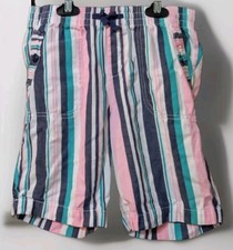 Girls Wonder Nation Multicolor Striped Shorts Size L 10/12 