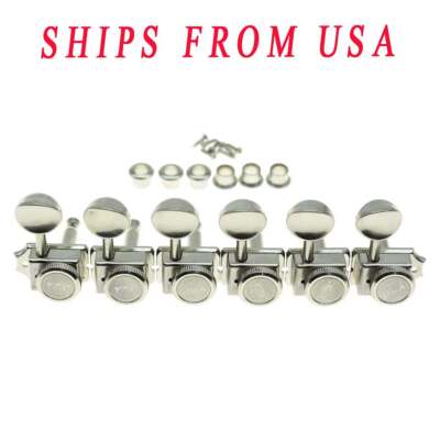 KAISH Vintage Locking Tuners Guitar Tuning  Machine Heads for Strat/Tele Nickel