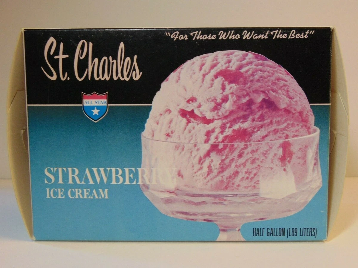 Old Vintage 1960s St. Charles Dairy Ice Cream Container Box St. Charles  Missouri