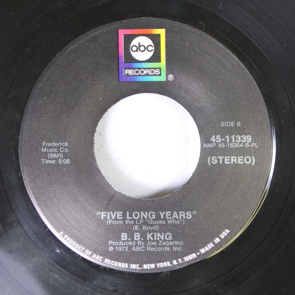 Blues 45 B.b. King - Summer In The City / Five Long Years On Abc Records - Image 2 of 2