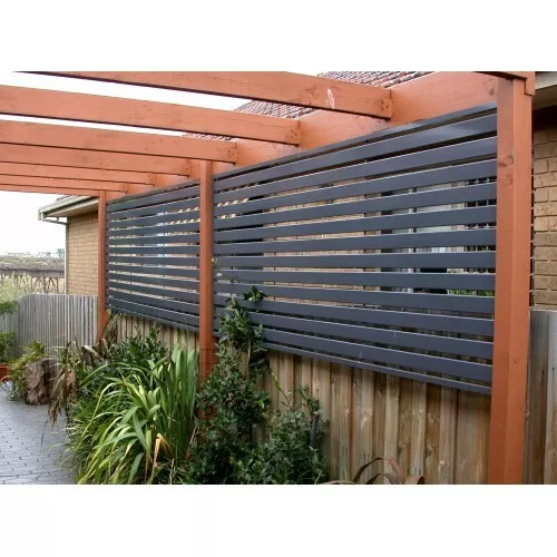 Carport and Alfresco Black White Monument - 8 colours DIY Privacy SLAT Screens - Picture 8 of 16
