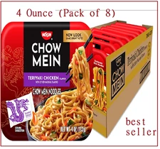 Nissin Chow Mein Japanese Ramen Noodle Teriyaki Chicken 4 Ounce (Pack of 8)