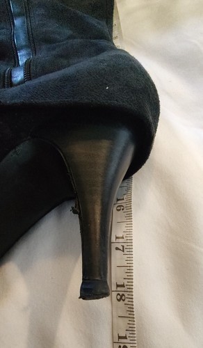 FERGALICIOUS BY FERGIE Partyfavor Navy Calf High Side Zip Boots Womans Sz 8 M - Picture 18 of 23