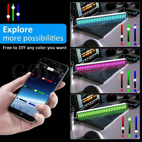 RGB Activated Music Rhythm Lamp Bar Sound Control LED Ambient USB Party DJ Light - Picture 7 of 32