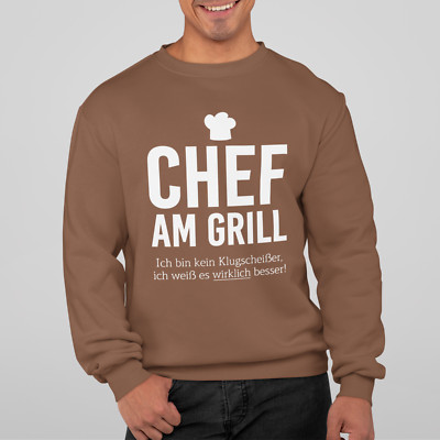 Herren Pullover Chef am Grill. Ich bin kein Klugscheißer, ich weiß es wirklich