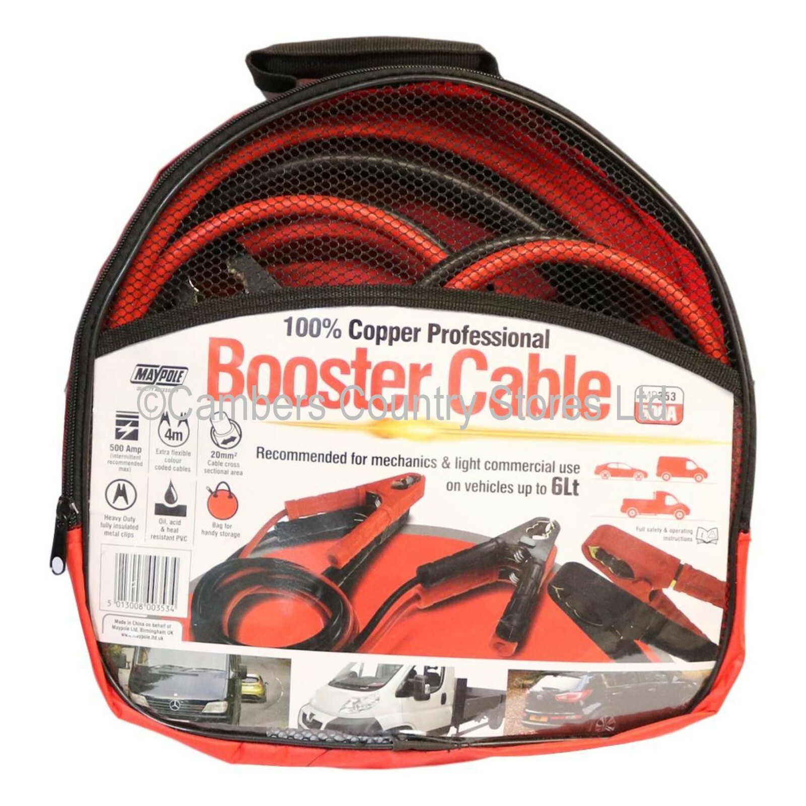 Maypole Battery Jump NEW Maypole Professional MP353 Booster Cables Battery Jump Start Leads ...