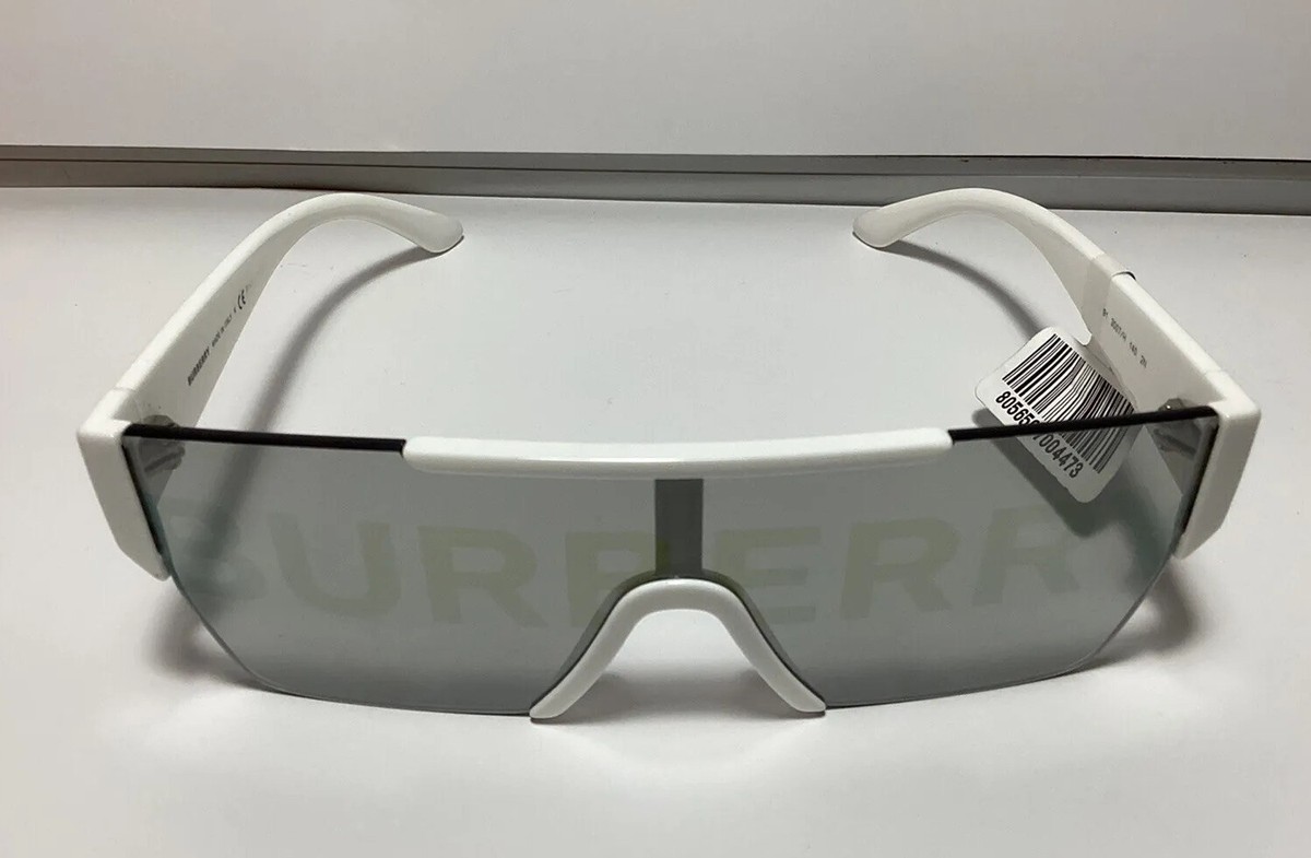 Burberry BE4291 01 White/Silver Men's Sunglasses Unisex 100 Burberry BE4291 01 White/Silver Men's Sunglasses Unisex 100