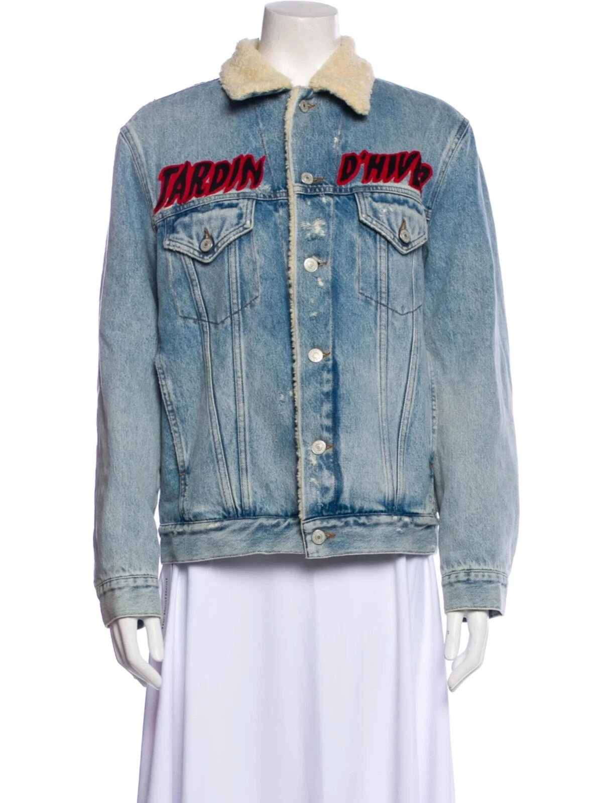 Giacca denim Gucci Giardino d'Inverno IT42 Vendita al dettaglio $4.500