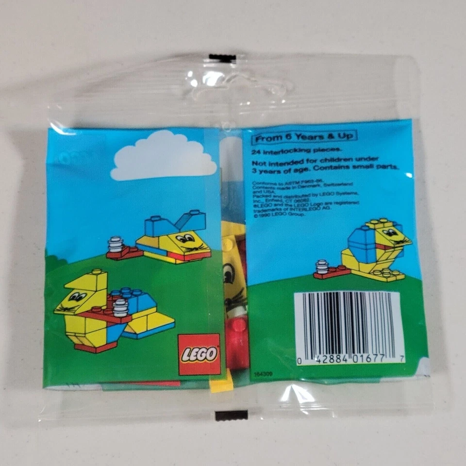 LEGO Basic Rabbit 1677 NEW Sealed Unopened Vintage 1991 Animal Theme Retired Set - Image 3 of 4