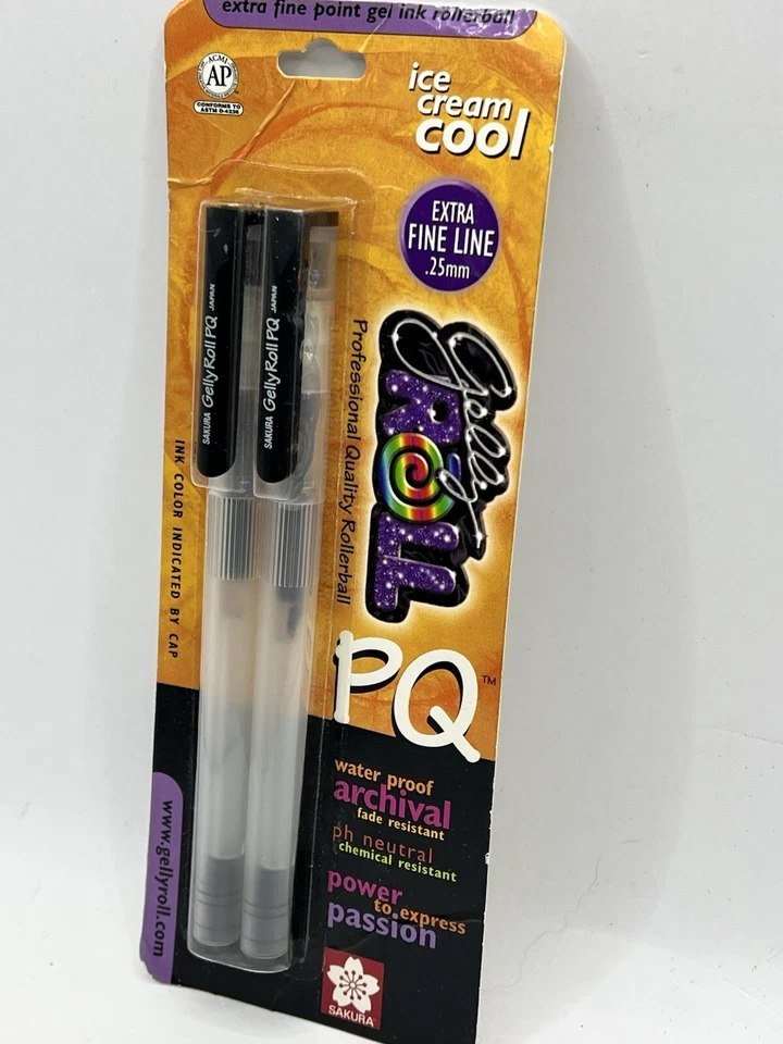 Sakura Gelly Roll Extra Fine Point Gel Ink Rollerball Pen 2-PACK Black 39281 VTG - Image 4 of 4