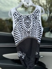 CHALK WARRIOR x OZONE Gymnastics Dance LEOTARD Adult Medium WHITE blank CAMP