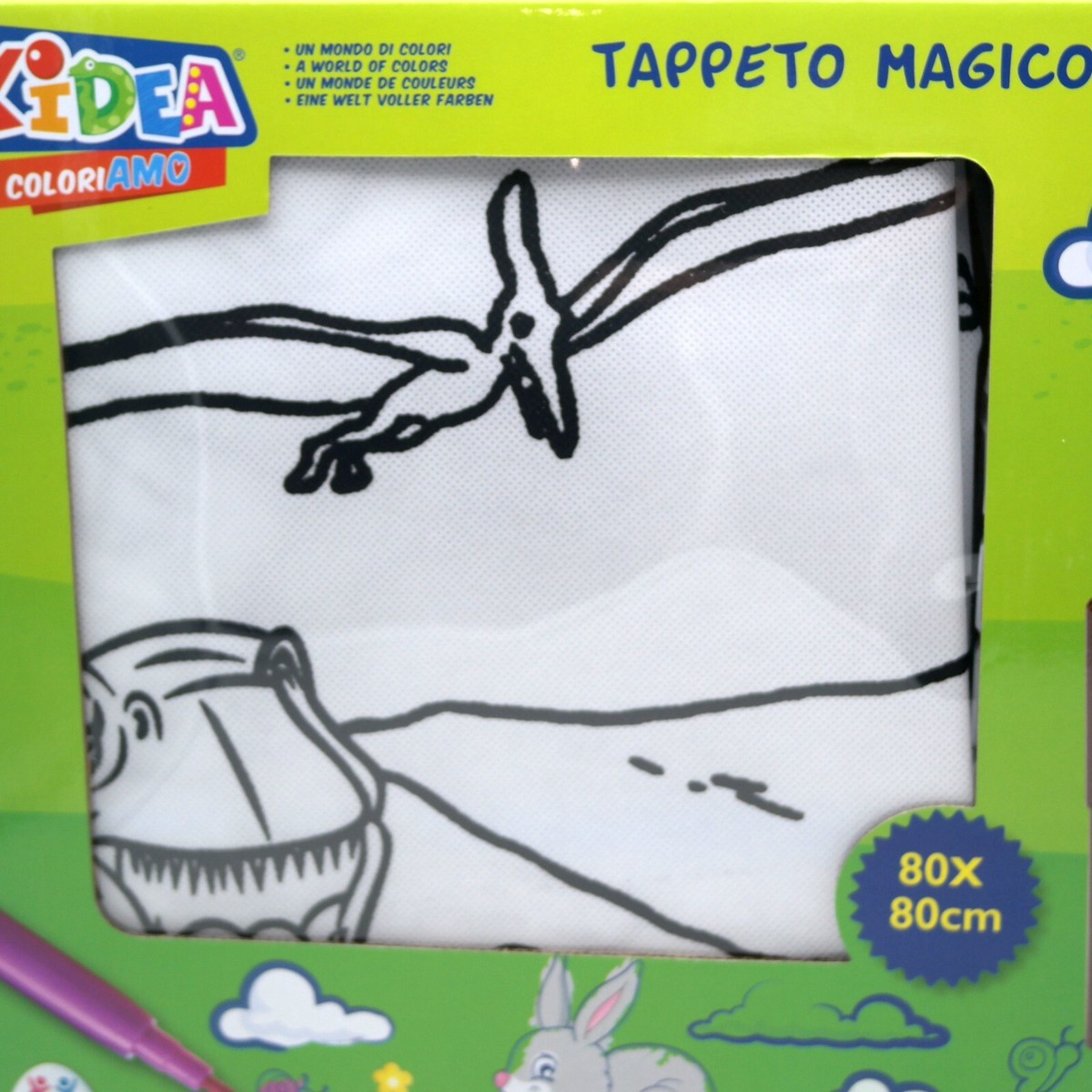 Set di tappetini da colorare in silicone riutilizzabili con dinosauri (formato A3) - Italia