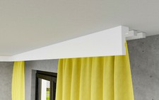 Stuckleiste Gardinenstange LED indirekte Beleuchtung XPS wei&szlig; LK1 ELHARE