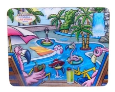 Las Vegas with Flamingos 3D Fridge Magnet