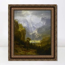 Framed Canvas Art Rocky Mountains, Lander’s Peak by Albert Bierstadt 20"x24"